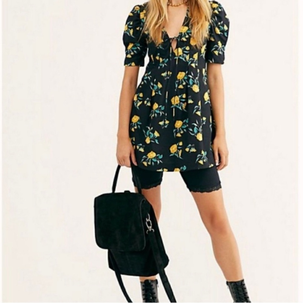 NWT Free People Adelle Floral Printed Mini Dress - Picture 3 of 7